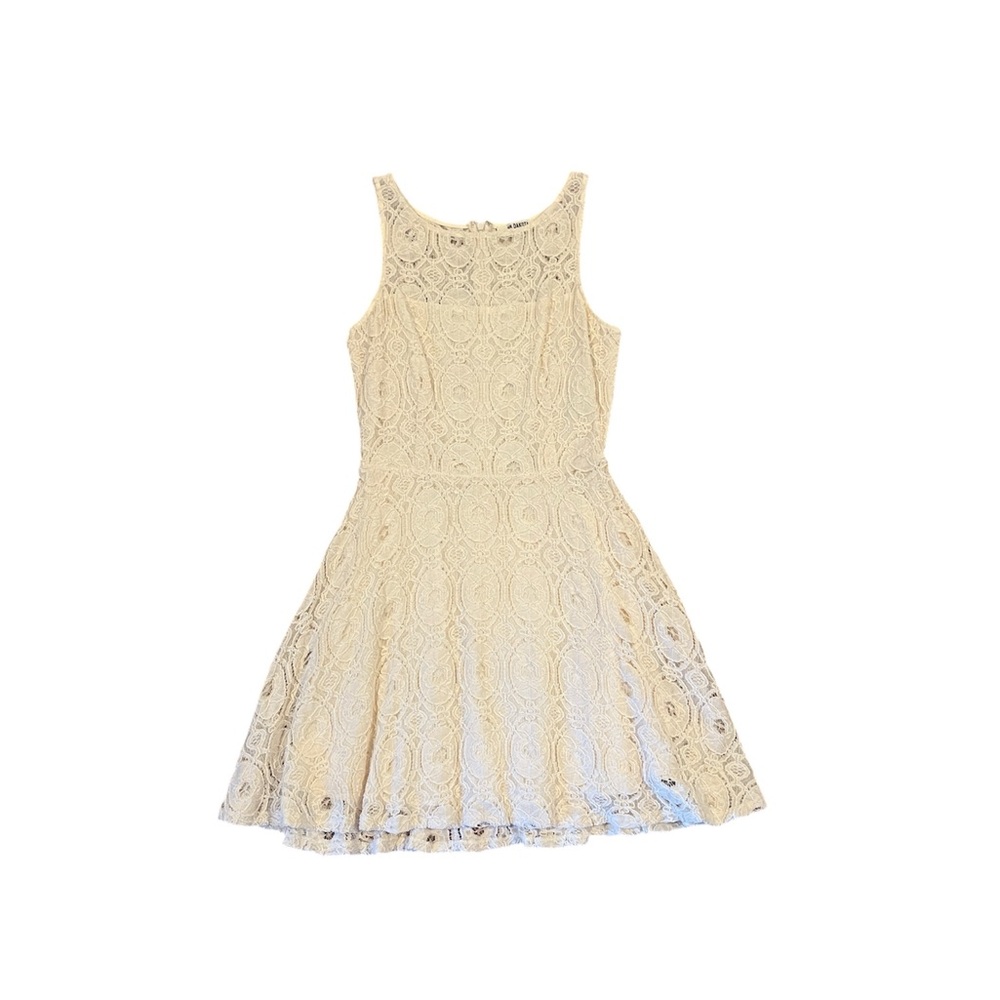 BB Dakota Sleeveless Lacey Dress, Off White Size 2